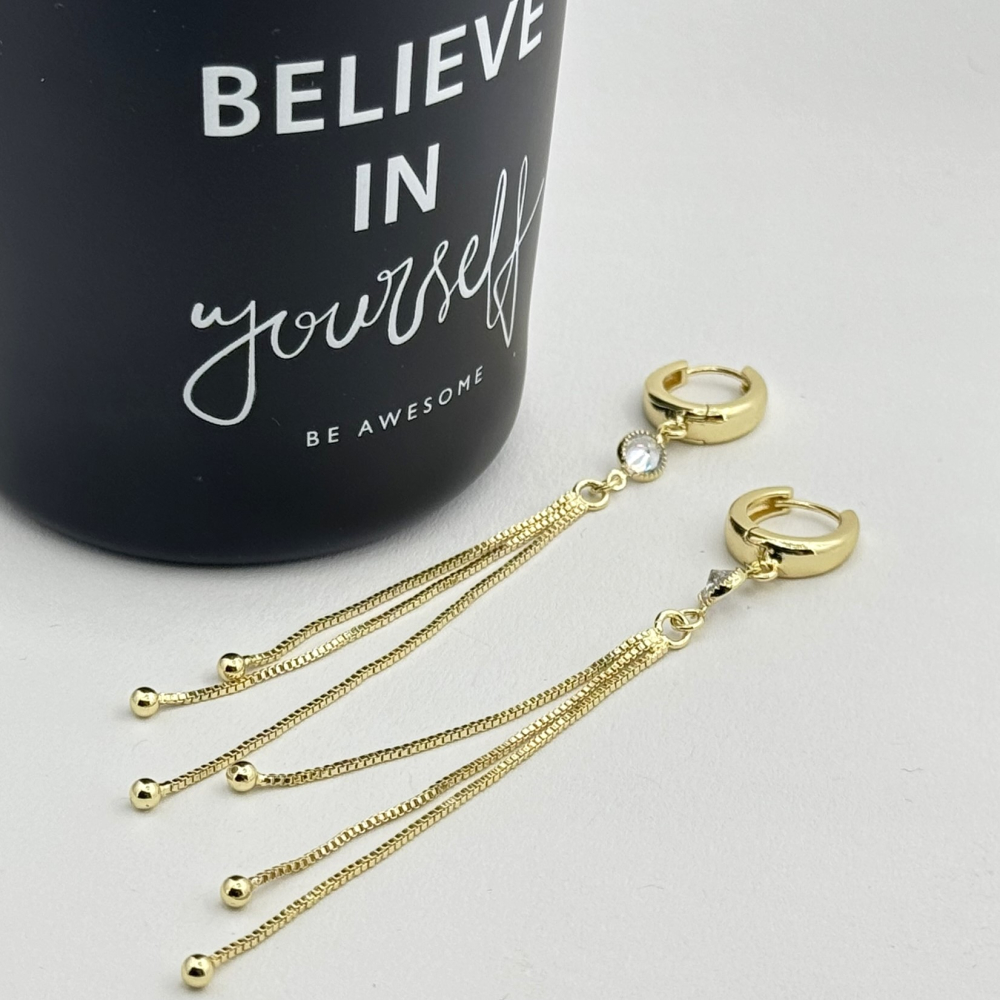 Cercei placati cu aur 18K – CRISSA