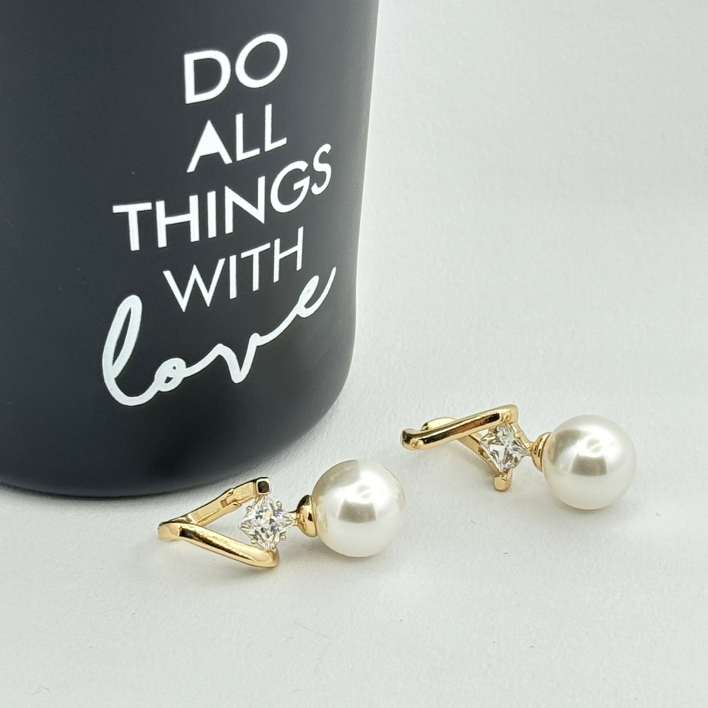 Cercei placati cu aur 18K – CRISSA