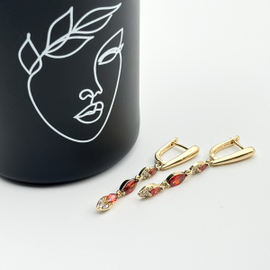 Cercei placati cu aur 18K – CRISSA Cercei placati cu aur 18K – CRISSA