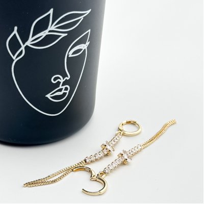 Cercei placati cu aur 18K – CRISSA