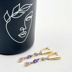 Cercei placati cu aur 18K – CRISSA