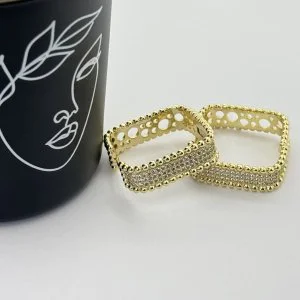 Cercei placati aur 18k mari