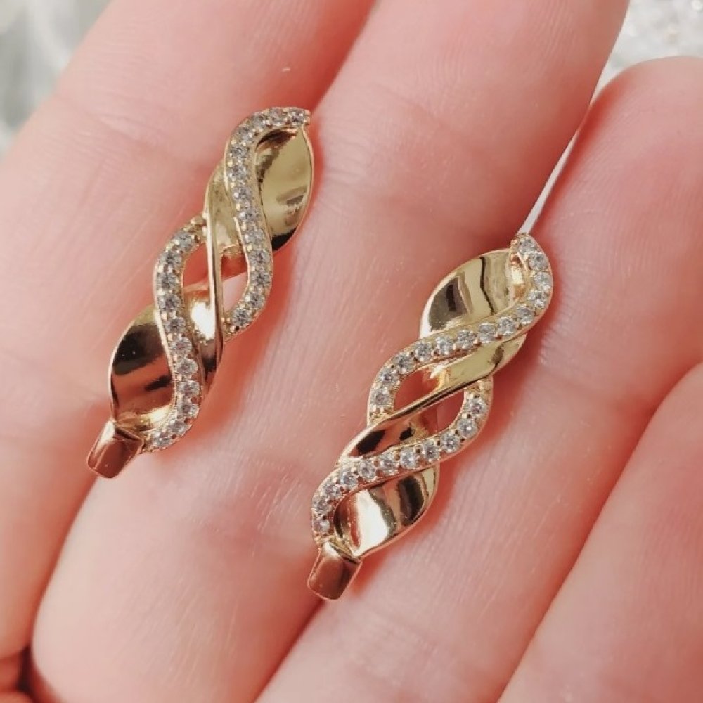 Cercei placati aur 18k mari