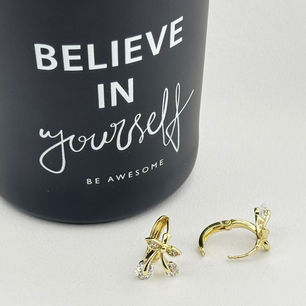 Cercei placati cu aur 18K – CRISSA Cercei placati cu aur 18K – CRISSA