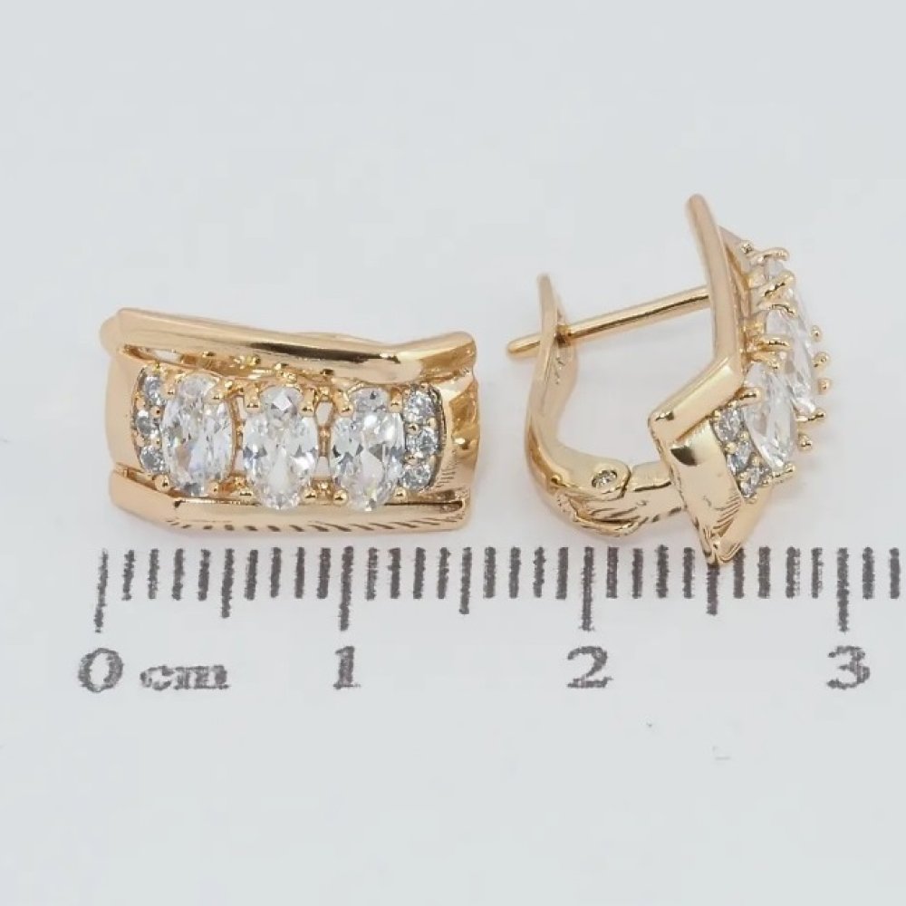 Cercei placati aur 18k model clasic Cercei placati aur 18k model clasic
