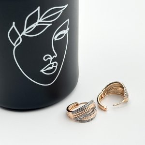 Cercei placati cu aur 18K – CRISSA Cercei placati cu aur 18K – CRISSA