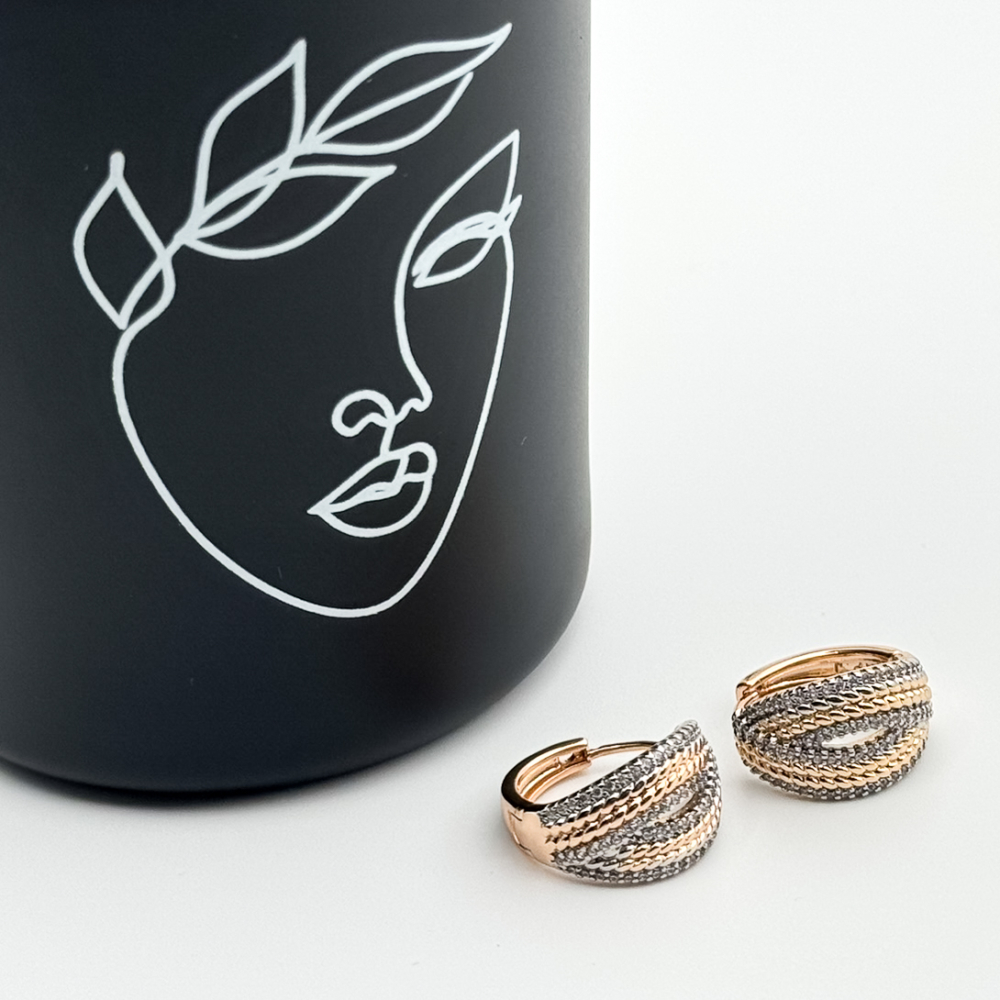 Cercei placati cu aur 18K – CRISSA Cercei placati cu aur 18K – CRISSA