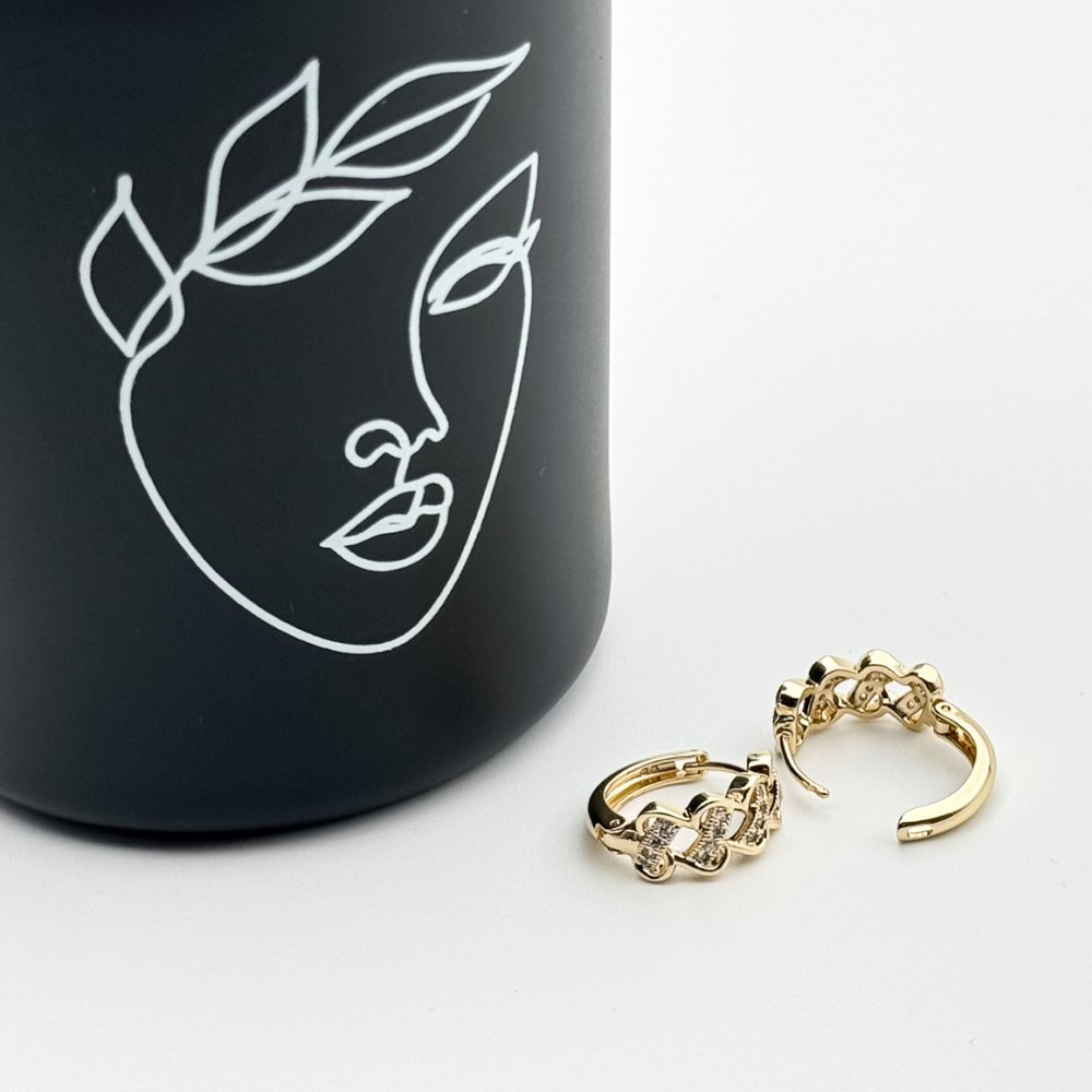 Cercei placati cu aur 18K – CRISSA