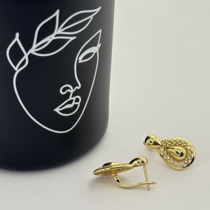 Cercei placati aur 18k model nou