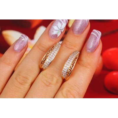 Cercei placati aur 18k moderni