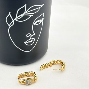 Cercei placati aur 18k moderni