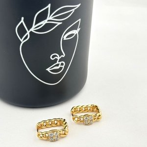 Cercei placati aur 18k moderni