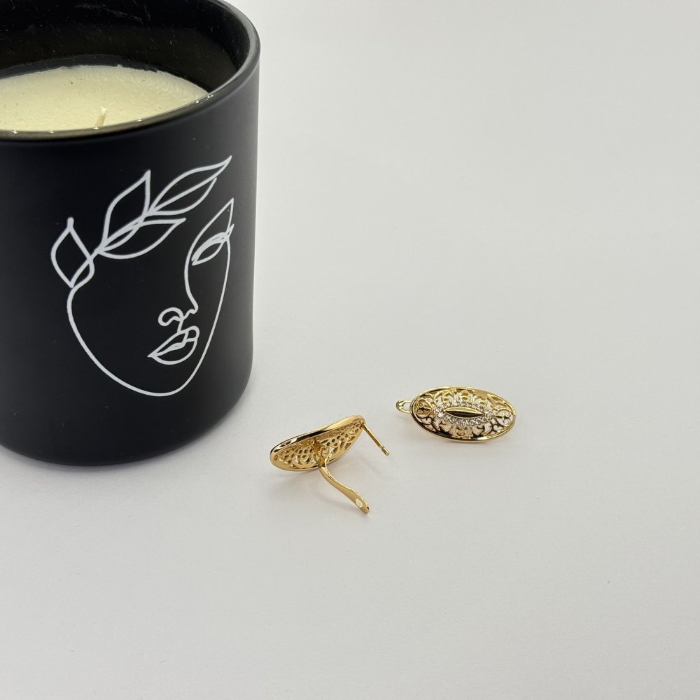 Cercei placati aur 18k moderni