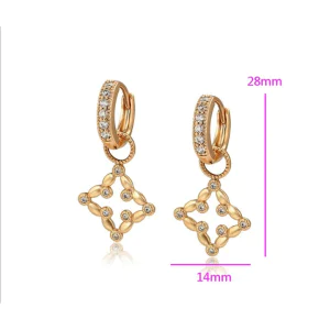 Cercei placati aur 18k moderni