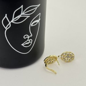 Cercei placati aur 18k moderni