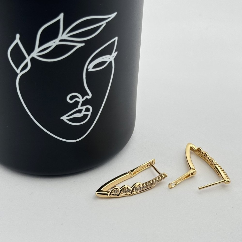 Cercei placati aur 18k moderni