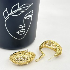 Cercei placati aur 18k moderni Cercei placati aur 18k moderni