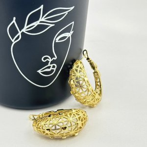 Cercei placati aur 18k moderni Cercei placati aur 18k moderni