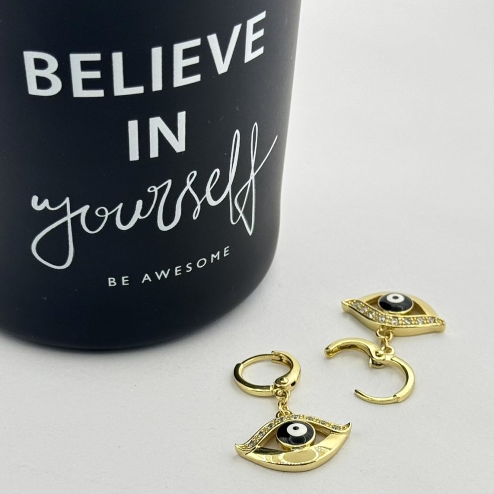 Cercei placati aur 18k Ochiul lui Horus