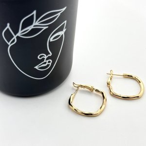 Cercei placati aur 18k ovali