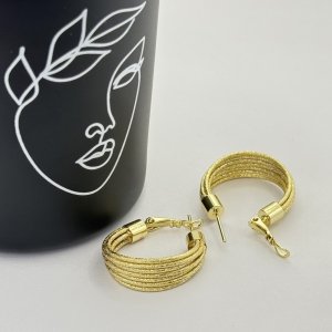 Cercei placati aur 18k ovali