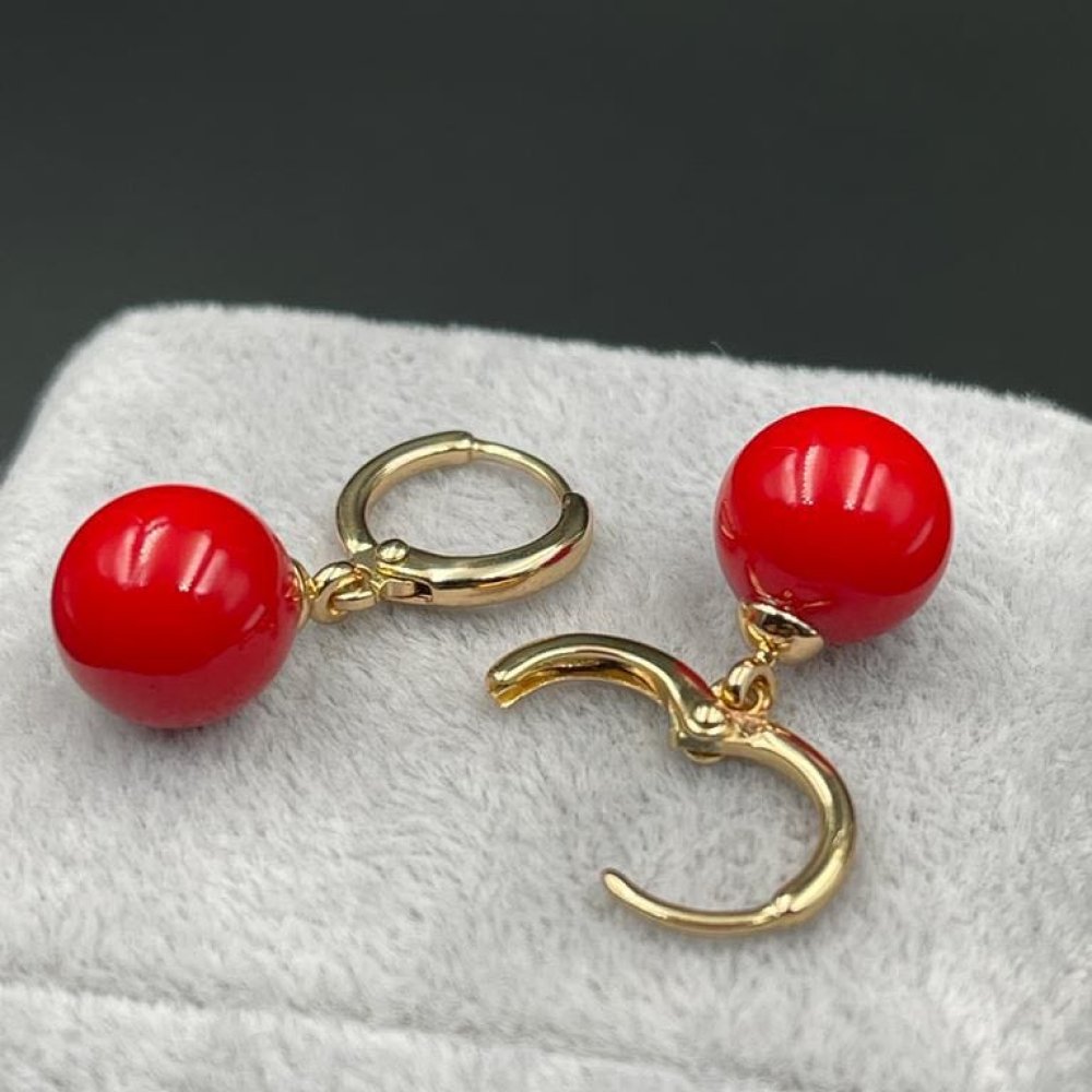 Cercei placati aur 18k perlute mici Cercei placati aur 18k perlute mici