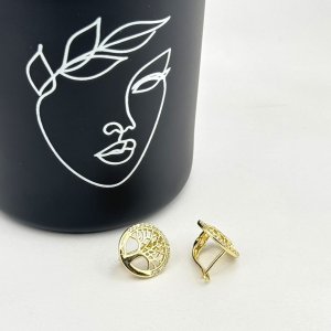 Cercei placati aur 18k Pomul Vietii Cercei placati aur 18k Pomul Vietii