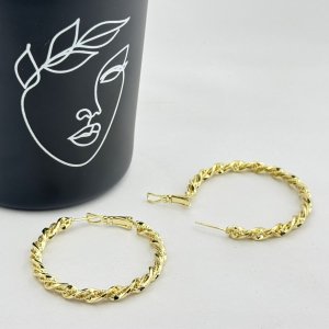 Cercei placati aur 18k rotunzi