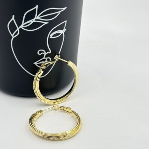 Cercei placati aur 18k rotunzi Cercei placati aur 18k rotunzi