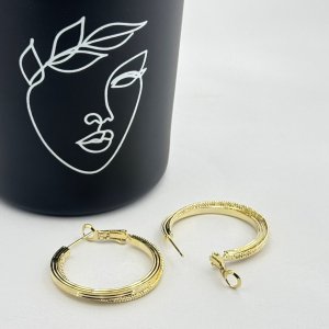 Cercei placati aur 18k rotunzi Cercei placati aur 18k rotunzi