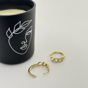 Cercei placati aur 18k rotunzi