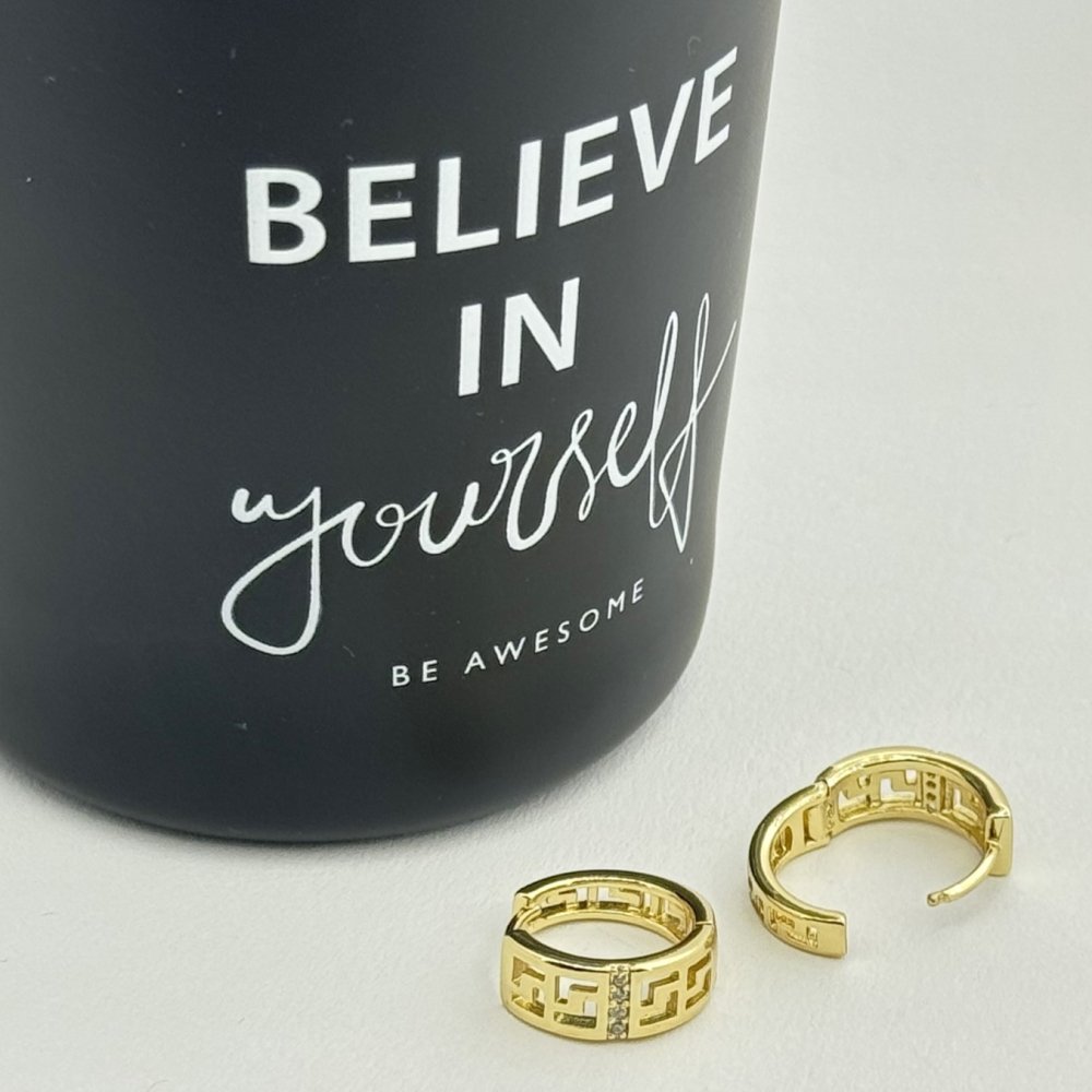 Cercei placati aur 18k rotunzi