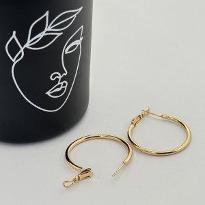 Cercei placati aur 18k rotunzi