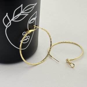 Cercei placati aur 18k rotunzi