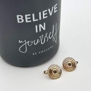 Cercei placati aur 18k rotunzi Cercei placati aur 18k rotunzi