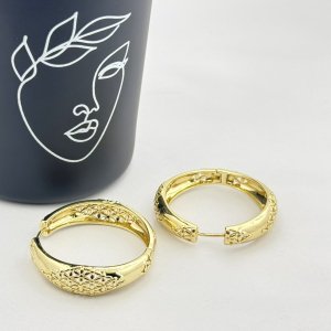 Cercei placati aur 18k rotunzi Cercei placati aur 18k rotunzi