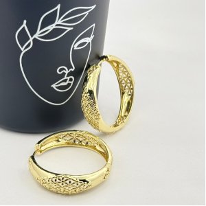 Cercei placati aur 18k rotunzi Cercei placati aur 18k rotunzi