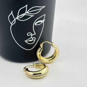 Cercei placati aur 18k rotunzi Cercei placati aur 18k rotunzi