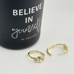 Cercei placati cu aur 18K – CRISSA Cercei placati cu aur 18K – CRISSA