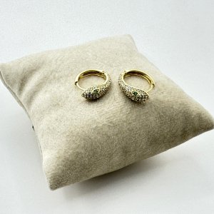 Cercei placati aur 18k sarpe