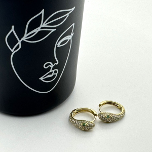 Cercei placati aur 18k sarpe