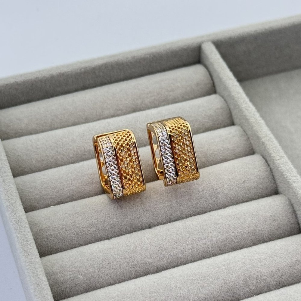 Cercei placati aur 18k statement Cercei placati aur 18k statement