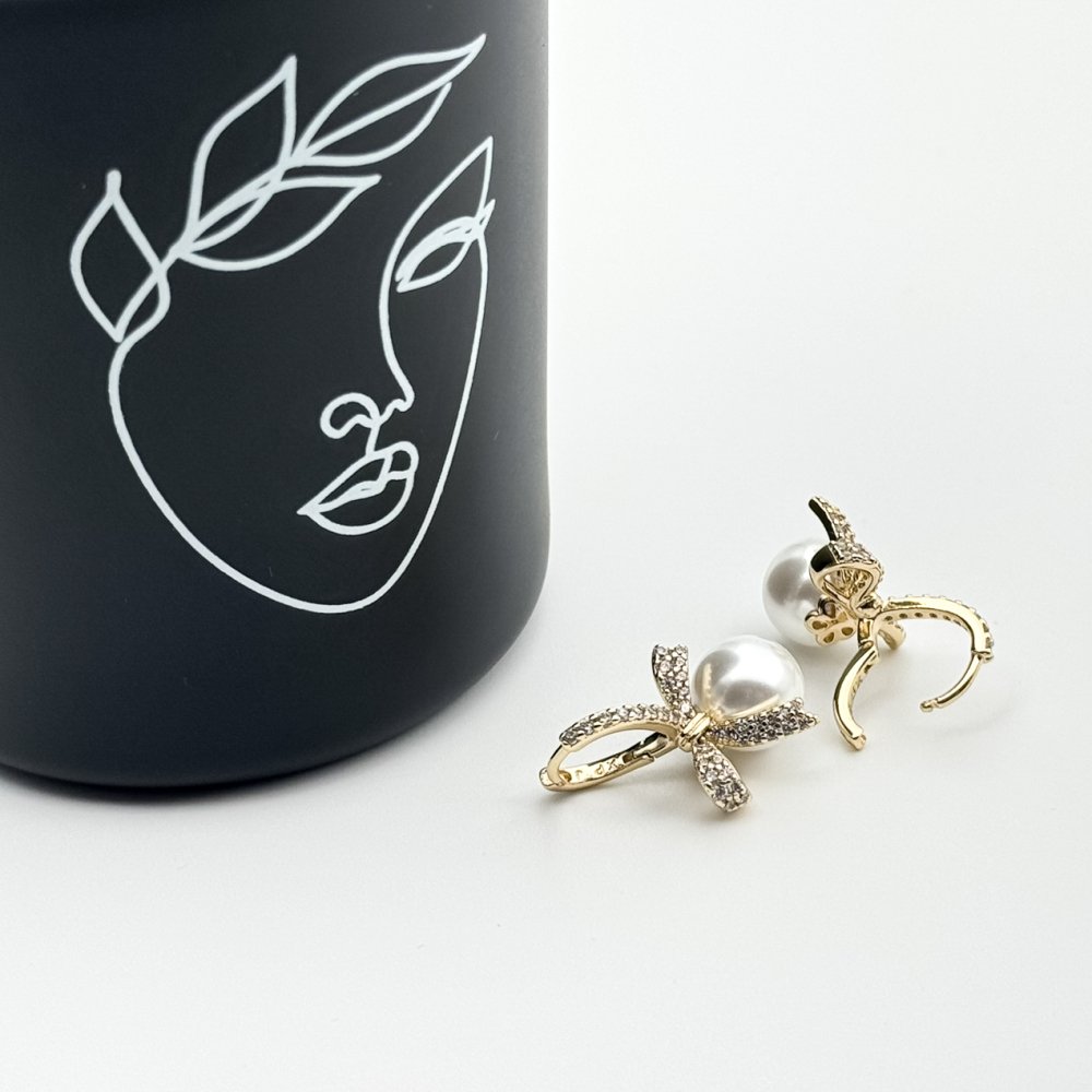 Cercei placati cu aur 18K – CRISSA Cercei placati cu aur 18K – CRISSA