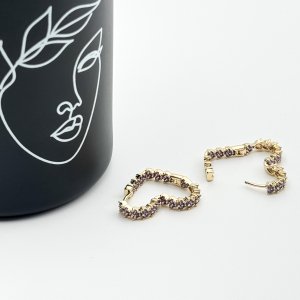 Cercei placati cu aur 18K – CRISSA Cercei placati cu aur 18K – CRISSA