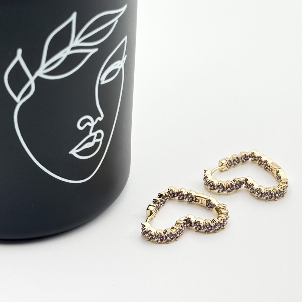 Cercei placati cu aur 18K – CRISSA Cercei placati cu aur 18K – CRISSA