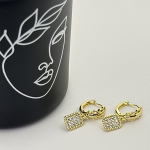 Cercei placati aur 18k tortite