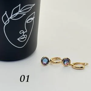 Cercei placati aur 18k tortite