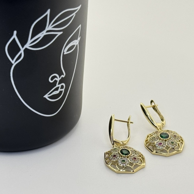 Cercei placati aur 18k tortite