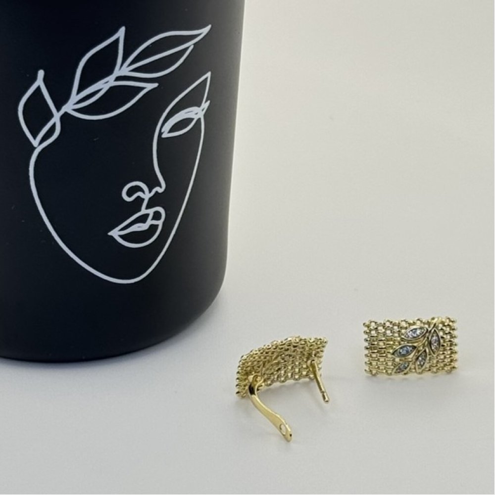 Cercei placati aur 18k tortite Cercei placati aur 18k tortite