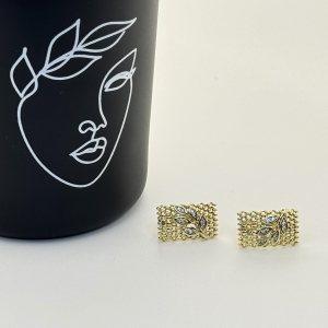 Cercei placati aur 18k tortite